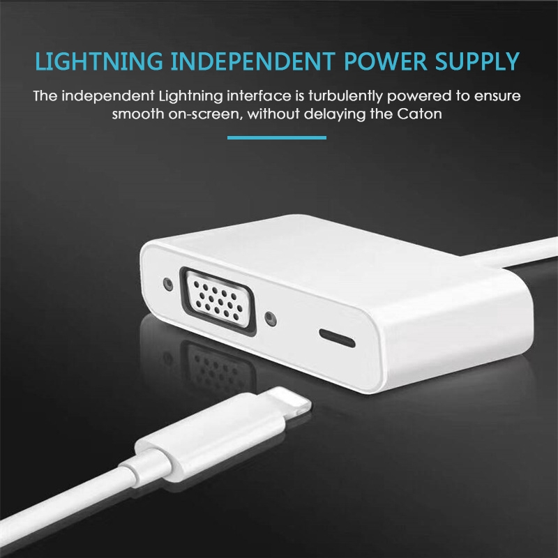 Bộ Chuyển Đổi Lightning Sang Vga Cho Iphone X 5s 6 6s 7 7 Plus Ipad