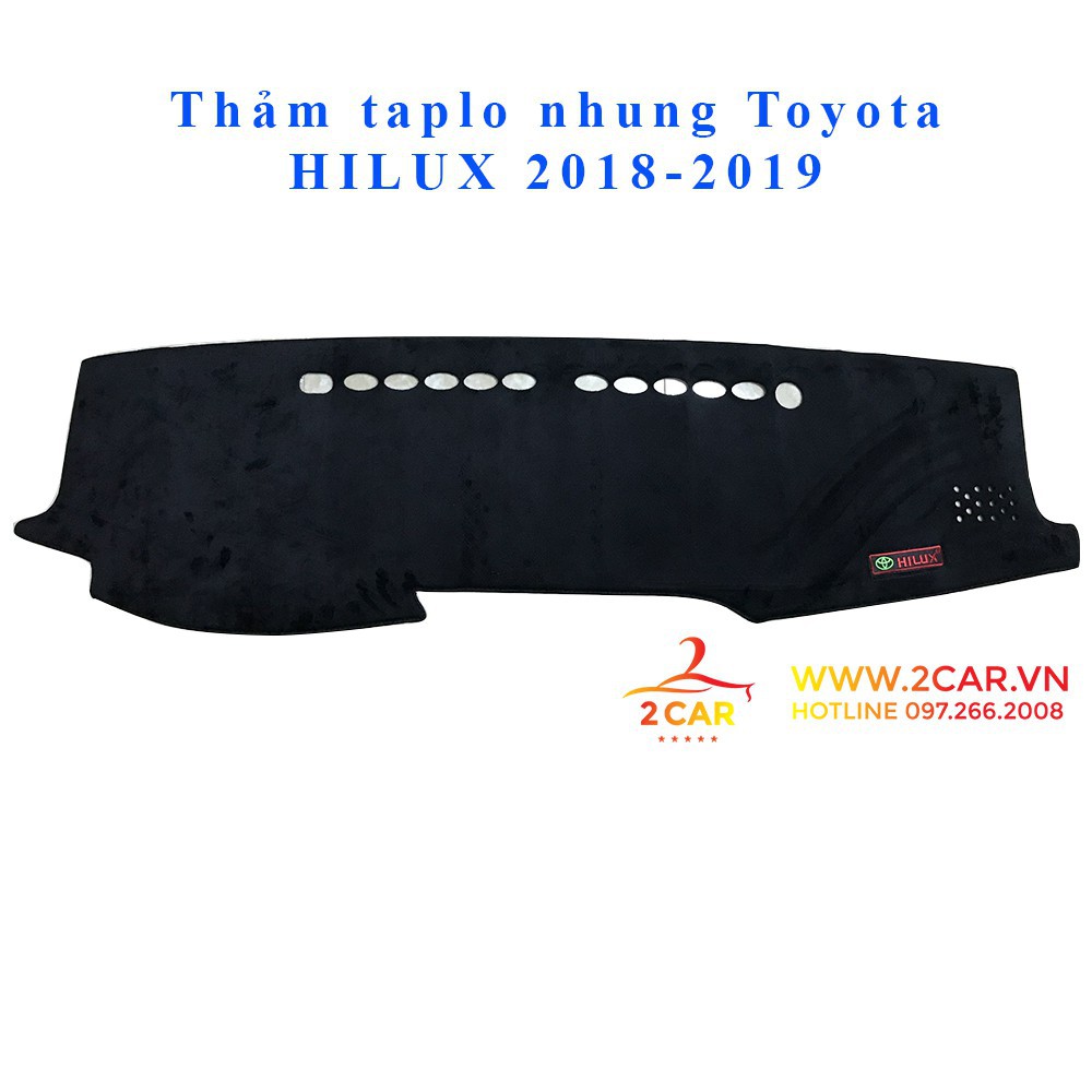 Thảm taplo nhung Toyota HILUX 2016 - 2019