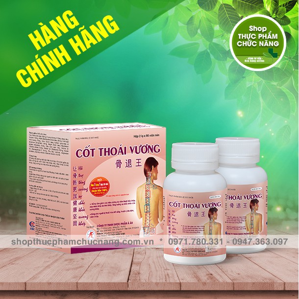 Cốt Thoái Vương - hộp LỚN 180 viên - MUA 1 TẶNG 1 - Tốt cho xương khớp, thoát vị đĩa đệm, gai cột sống, thoái đốt sống