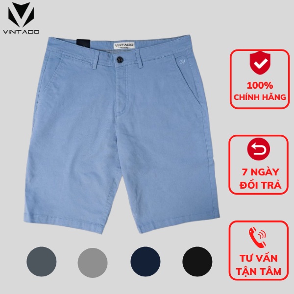 Quần đùi ngố nam VINTADO, quần short kaki cao cấp co giãn nhẹ VSK1368