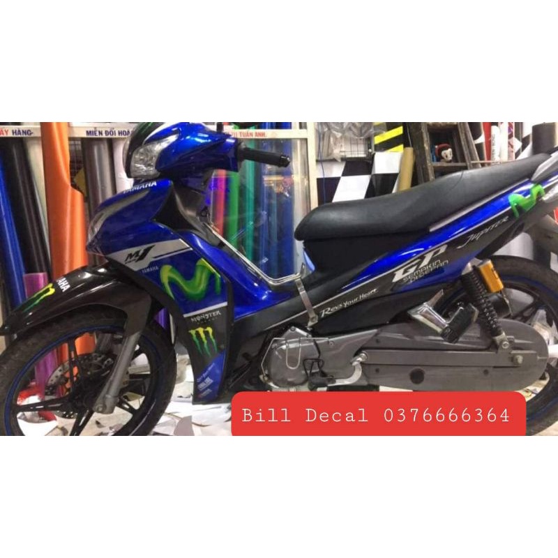 Tem rời jupiter xanh đen monster,tem xe đẹp,tem xe giá rẻ