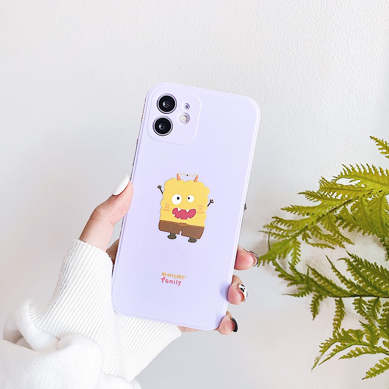 Ốp lưng iphone Monster Family cạnh vuông in hình viền 5/6/6plus/6s/6splus/7/7plus/8/8plus/x/xs/11/12/pro/max/plus/promax