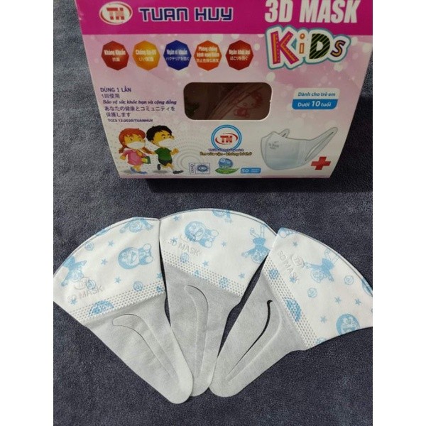 Hộp 50 chiếc khẩu trang 3D mask trẻ em (3D mask cho bé)