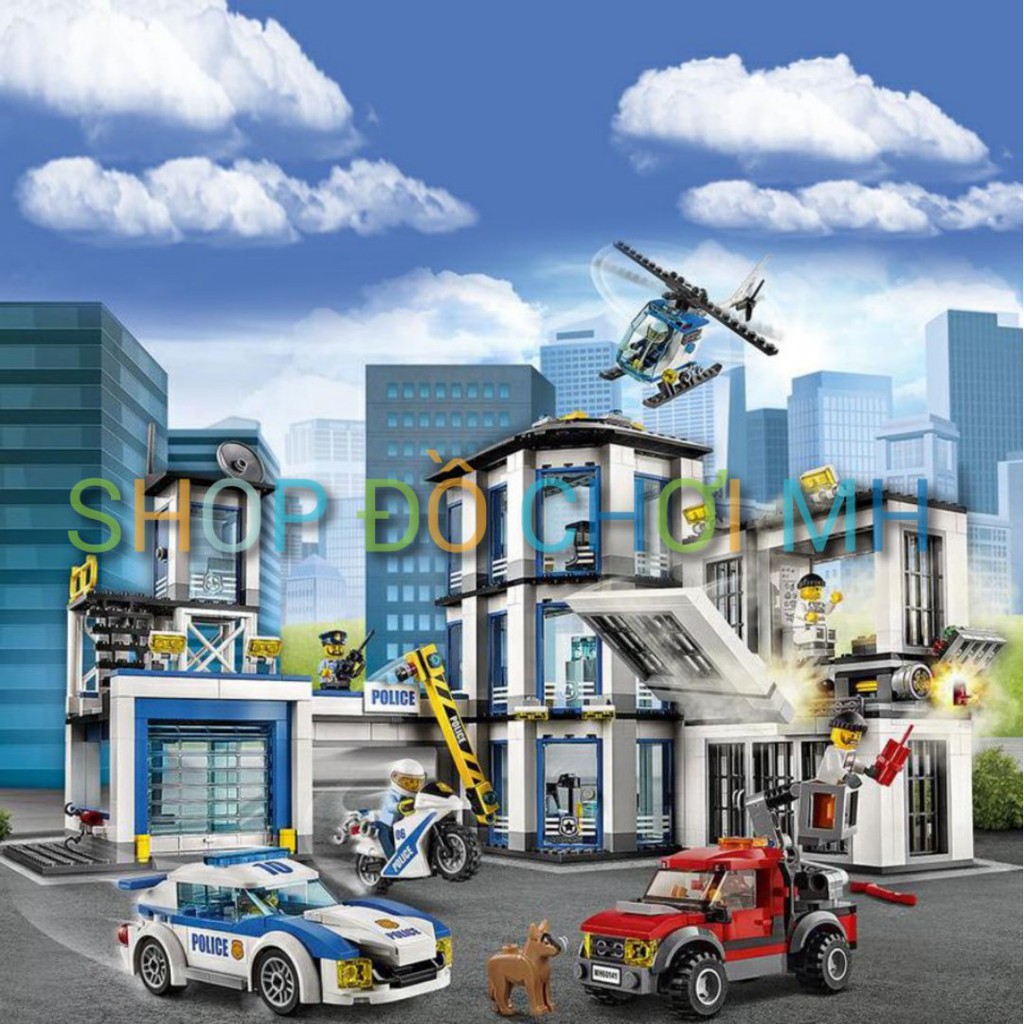 đồ chơi lego xếp hình lắp ráp bela urban 10424 - 890 chi tiết - trụ sở cục cảnh sát