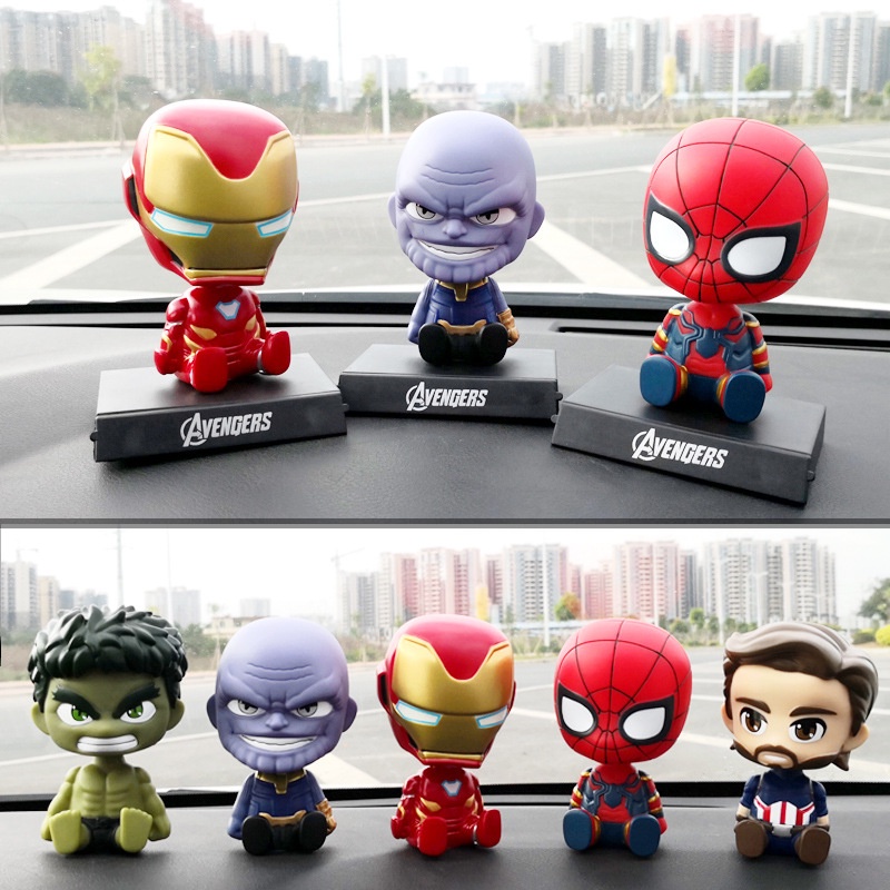 Mô hình người khổng lồ xanh Hulk - Mô hình Chibi lắc đầu trang trí taplo ô tô, trang trí bàn học, giá đỡ điện thoại