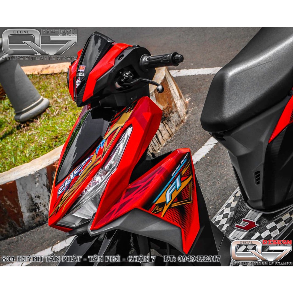 Tem rời vario 2016 - đỏ đen - decaq7