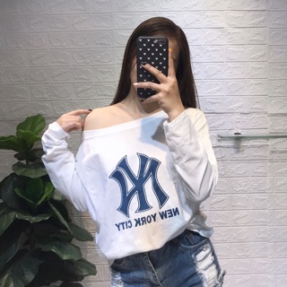 Áo lệch vai newyork city - tay dài