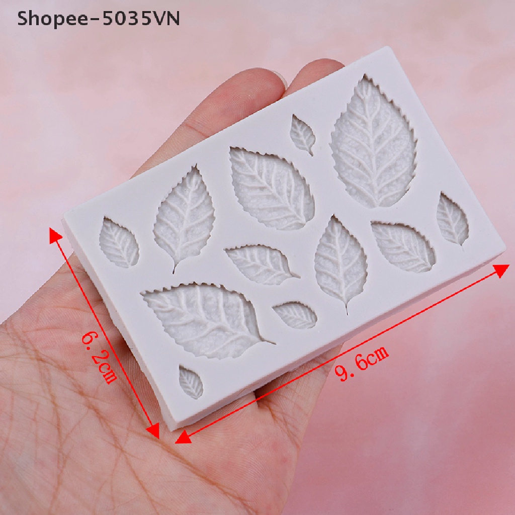 Khuôn silicone Tạo Hình Lá Hoa Hồng Làm Bánh / Xà Phòng 1.vn