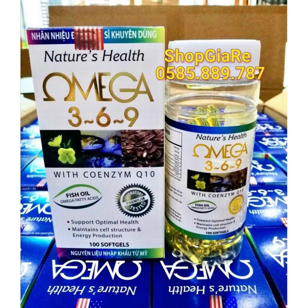 Dầu Cá Omega 369 Hộp 100 viên - Bổ Não, Tăng Cường Thị Lực, Giảm Nguy Cơ Mắc Bệnh Tim Mạch