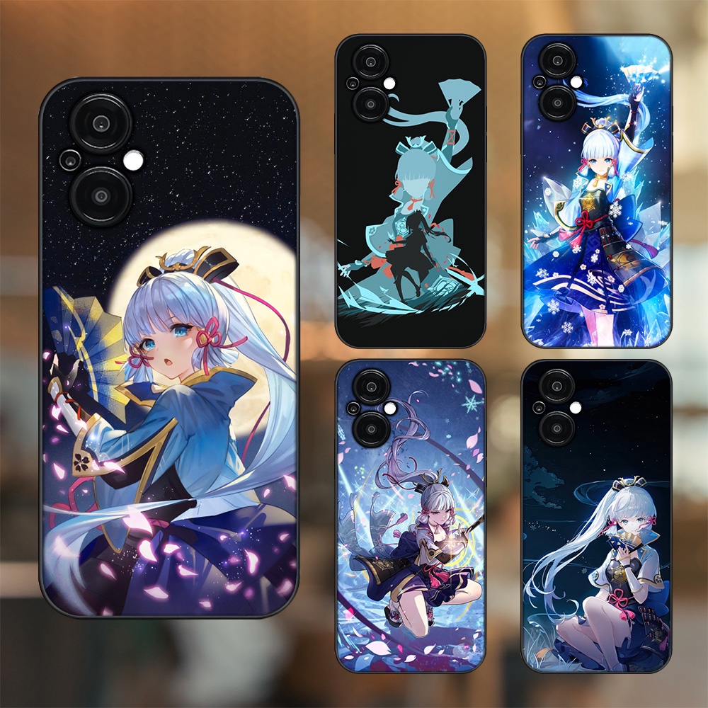 Ốp lưng Oppo Reno 8Z 5G viền đen in hình Ayaka Genshin Impact