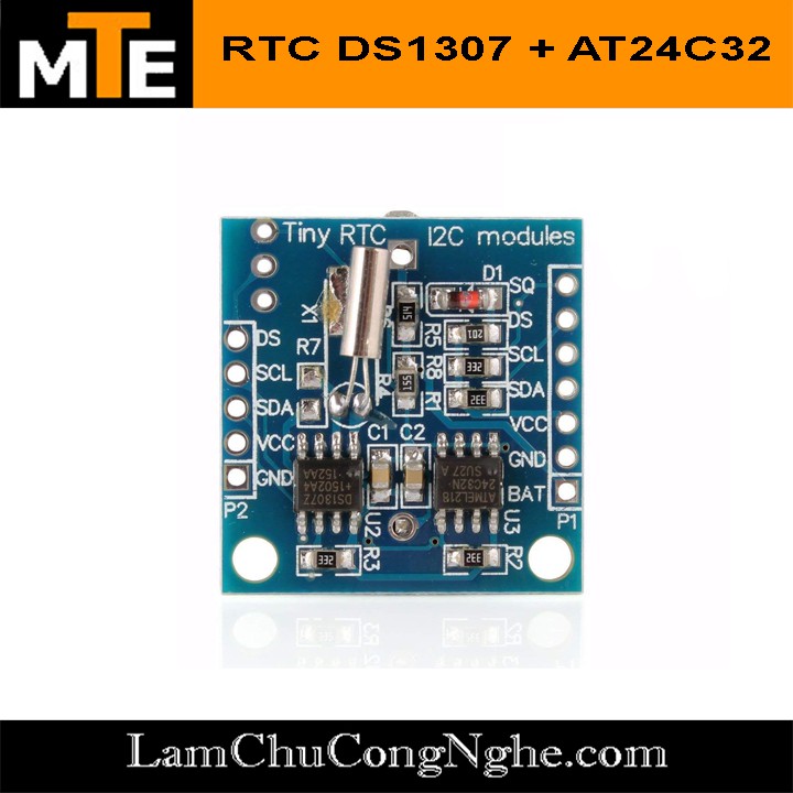 Module thời gian thực RTC DS1307 + AT24C32 kèm pin Cr2032