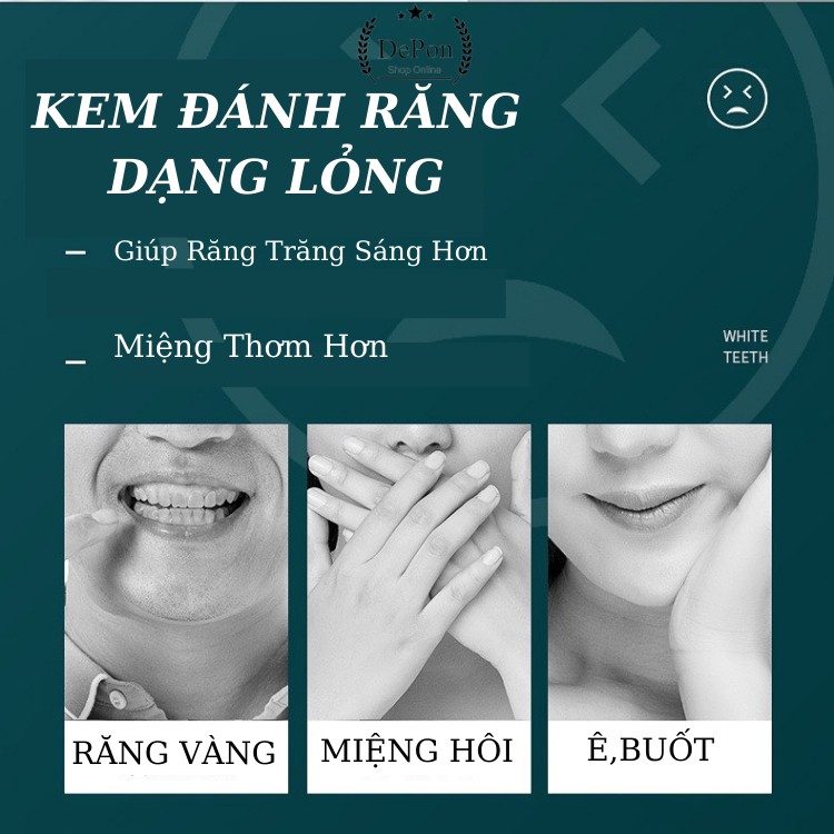 Kem Đánh Răng HUMUI - Kem Đánh Răng Dạng Gel Lỏng Thơm-Vệ Sinh Răng Miệng Không Hôi