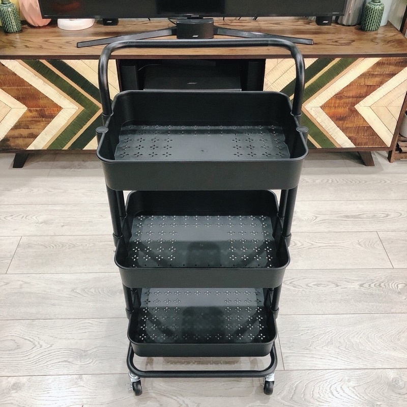 Kệ để đồ 3 tầng hàng nhập khẩu có bánh xe, tặng kèm tuốc nơ vít