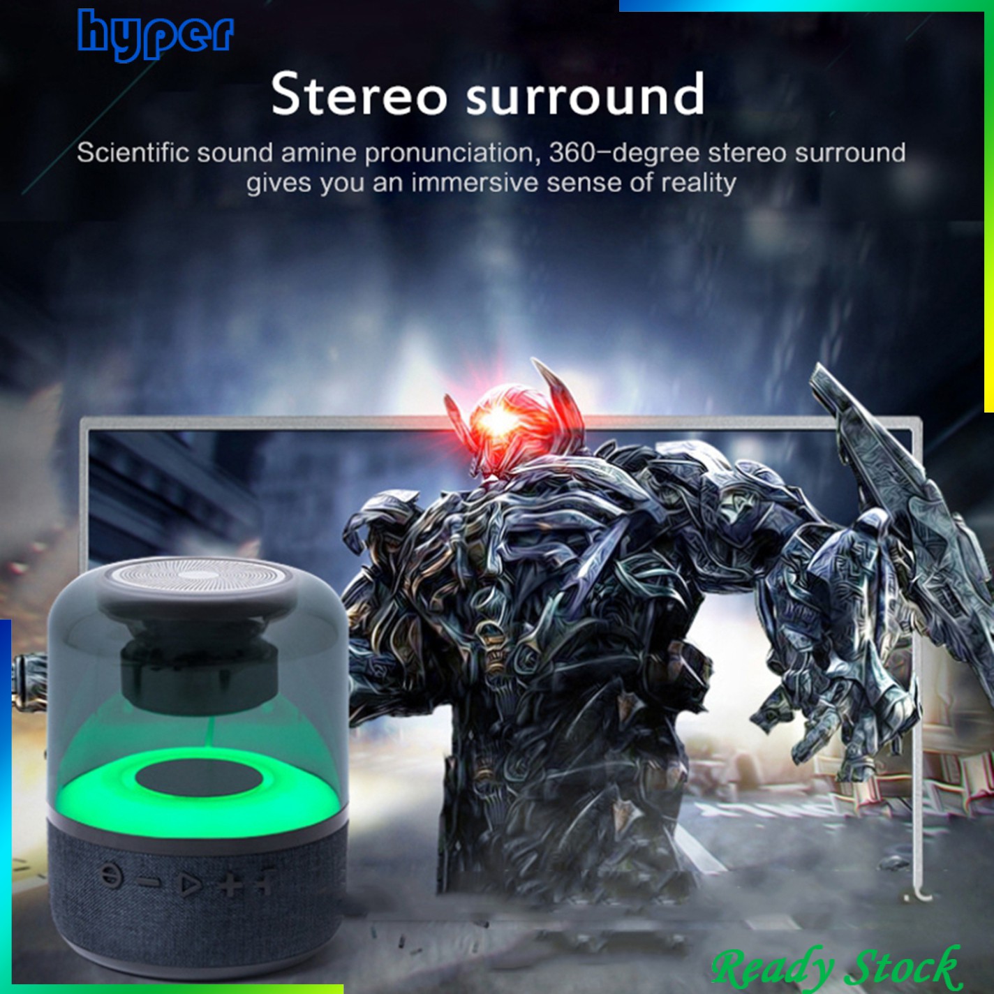 Loa Bluetooth Không Dây Nhỏ Gọn Có Đèn Led Chất Lượng Cao