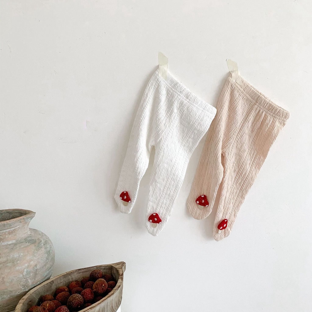 Quần Tất cotton Hình Nấm Nhỏ Dễ Thương Cho Bé