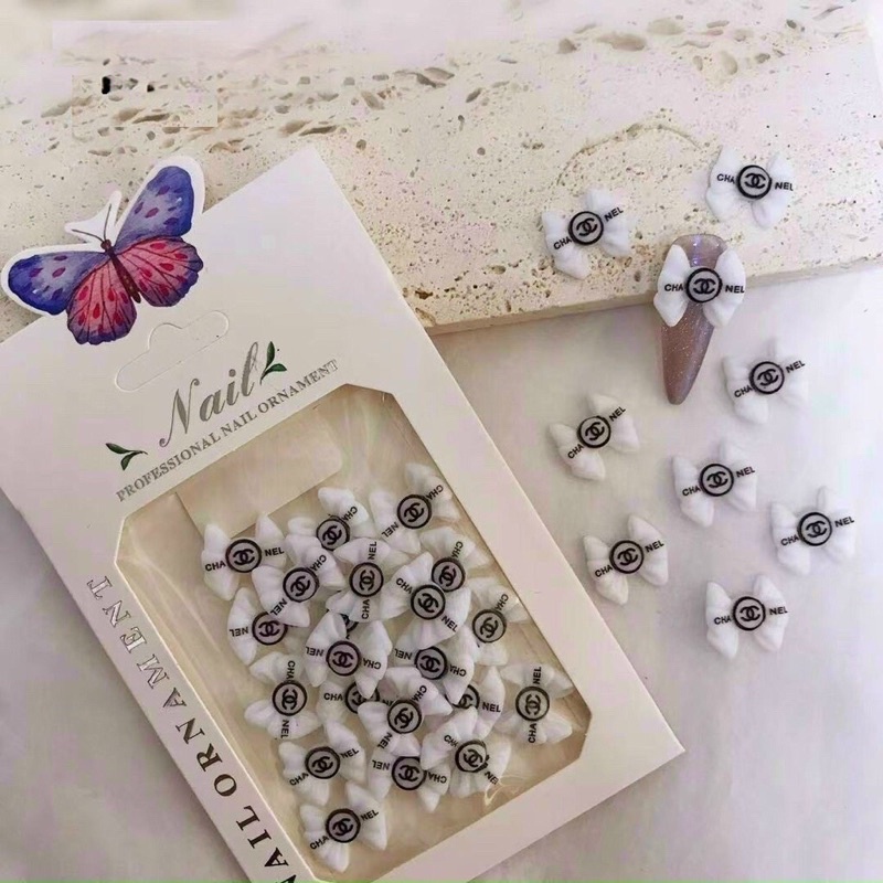 Sét Charm Nơ Đính Móng Nail,phụ Kiện Trang Trí
