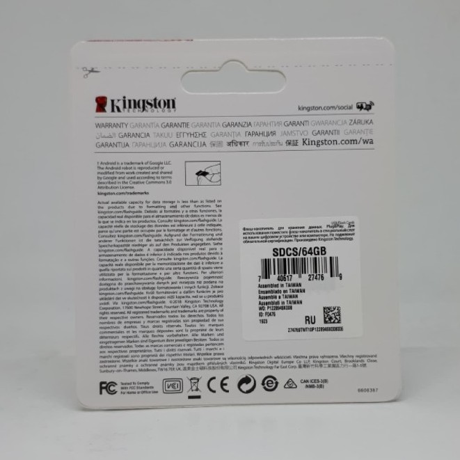 Thẻ Nhớ Sd Kingston 64gb Chất Liệu Canvas | BigBuy360 - bigbuy360.vn