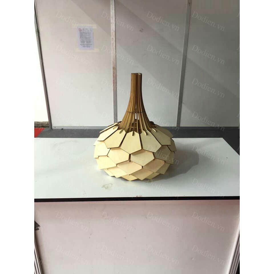 Đèn gỗ trang trí độc đáo mẫu hoa lài