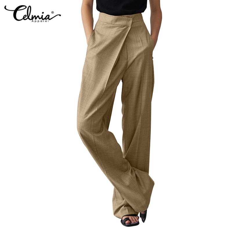 CELMIA Quần Dài Ống Rộng Thời Trang Dành Cho Nữ | BigBuy360 - bigbuy360.vn
