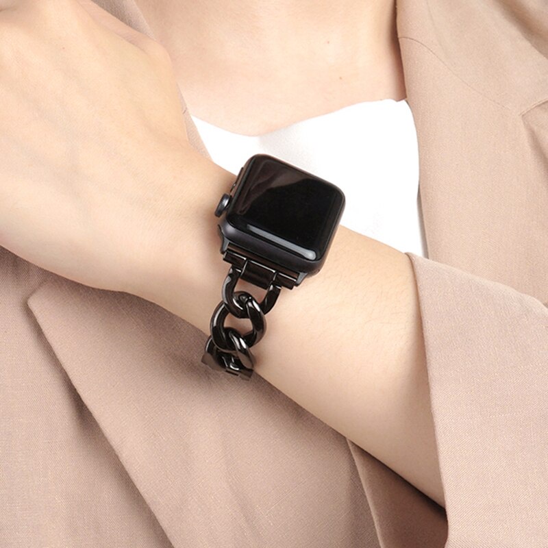Dây đeo đồng hồ thông minh bằng thép không gỉ thích hợp cho Apple Watch 6 Se 44mm 40mm 3 42mm 38mm Iwatch 5 4