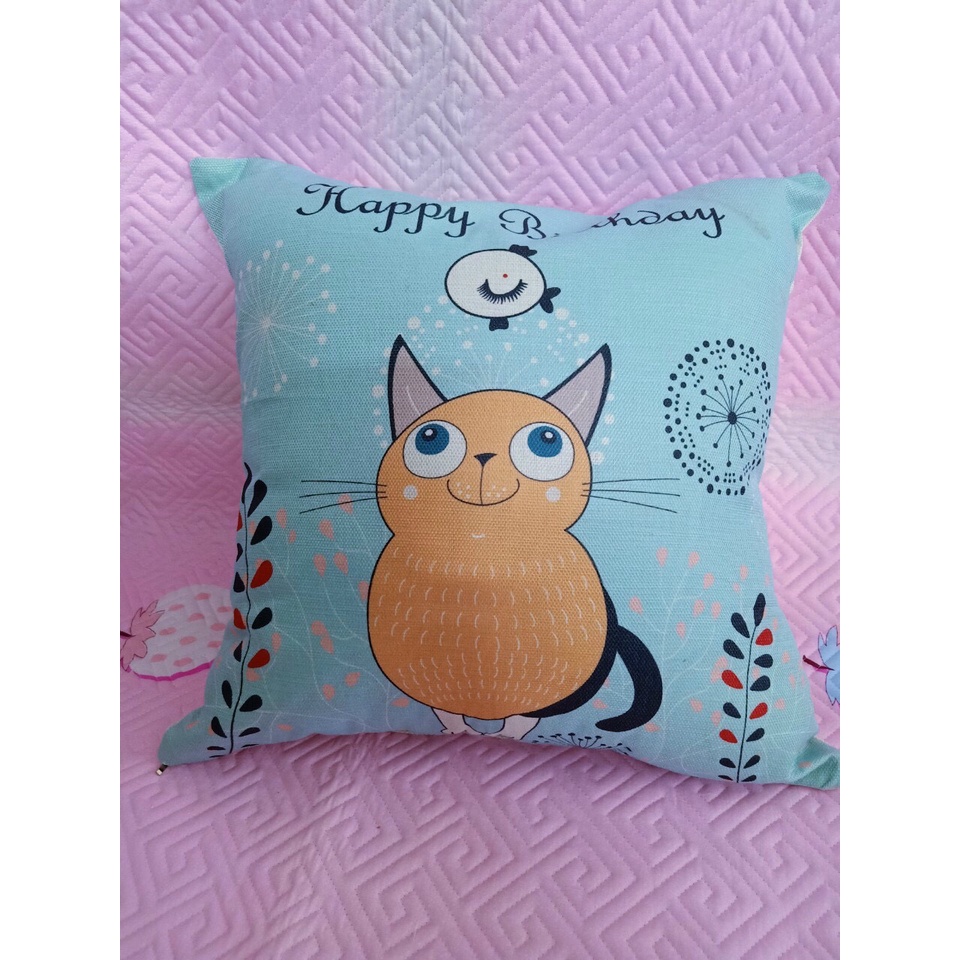 Gối Tựa Lưng, Gối Tựa Sofa, Gối Vuông Tựa Hoa Văn Phong Cách Hiện Đại 45x45cm( Cả Vỏ Và Ruột)