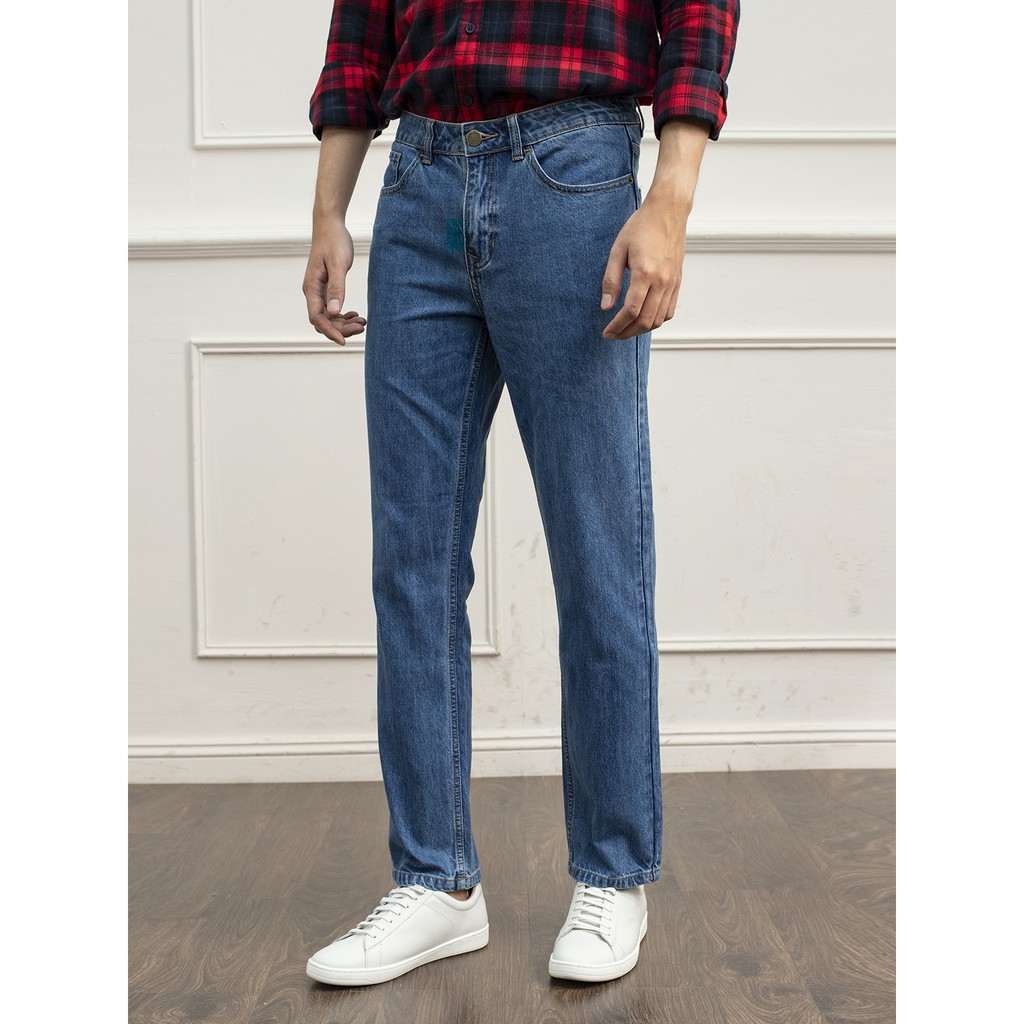 Quần jeans nam ARISTINO phom Regular fit suông nhẹ,  đứng dáng, bền màu - AJN00509