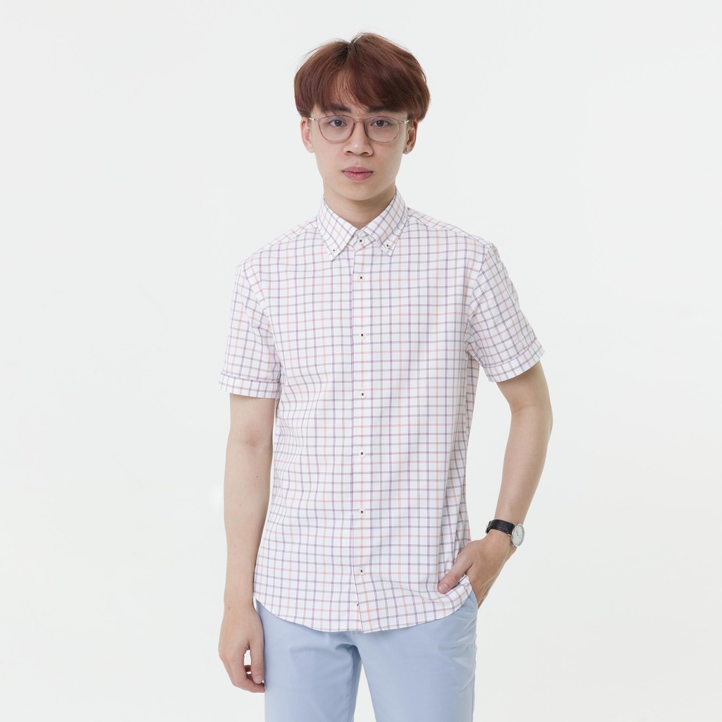 Áo sơ mi nam ngắn tay cao cấp The Shirts Studio thương hiệu Hàn Quôc -T2