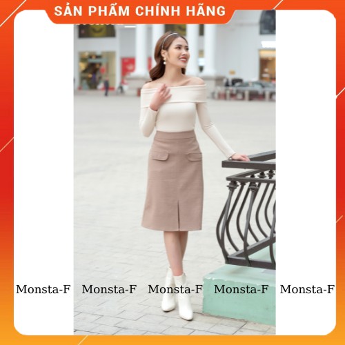Sét Áo trễ Vai kèm Chân Váy- Monsta F thời trang công sở, dạo phố