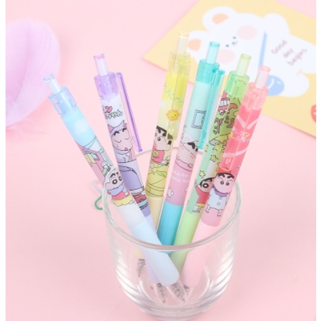 bút bi bấm shin BBB31 cậu bé bút chì bangtan cute dễ thương