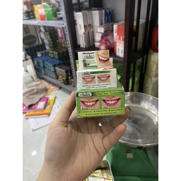 [CHÍNH HÃNG]KEM TẨY TRẮNG RĂNG RASYAN – GREEN HERB THÁI LAN