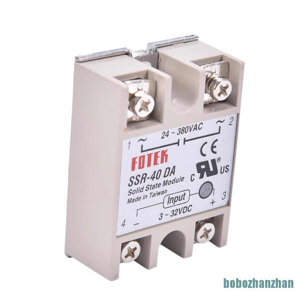 [bobozhanzhan]Industrial Solid State Relay SSR 40A with Protective Flag SSR-40DA 40A DC control AC