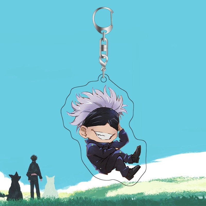 ( Mica trong acrylic ) Móc khóa nhân vật Gojo Satoru CHÚ THUẬT HỒI CHIẾN JUJUTSU KAISEN chibi anime