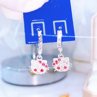 Bông tai hello kitty cực xinh cho bé gái chuẩn  bạc 925-Trang Sức PLJ