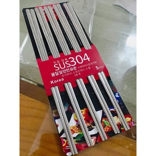 Đũa inox 304 cao cấp - 5 Đôi.