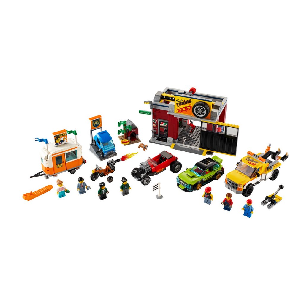 Lego HaHa - Lego City - Trạm Sửa Xe Thành Phố - 60258