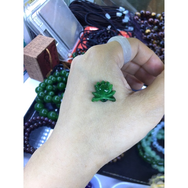 Charm mix vòng đeo tay Bông Sen ngọc sơn thủy