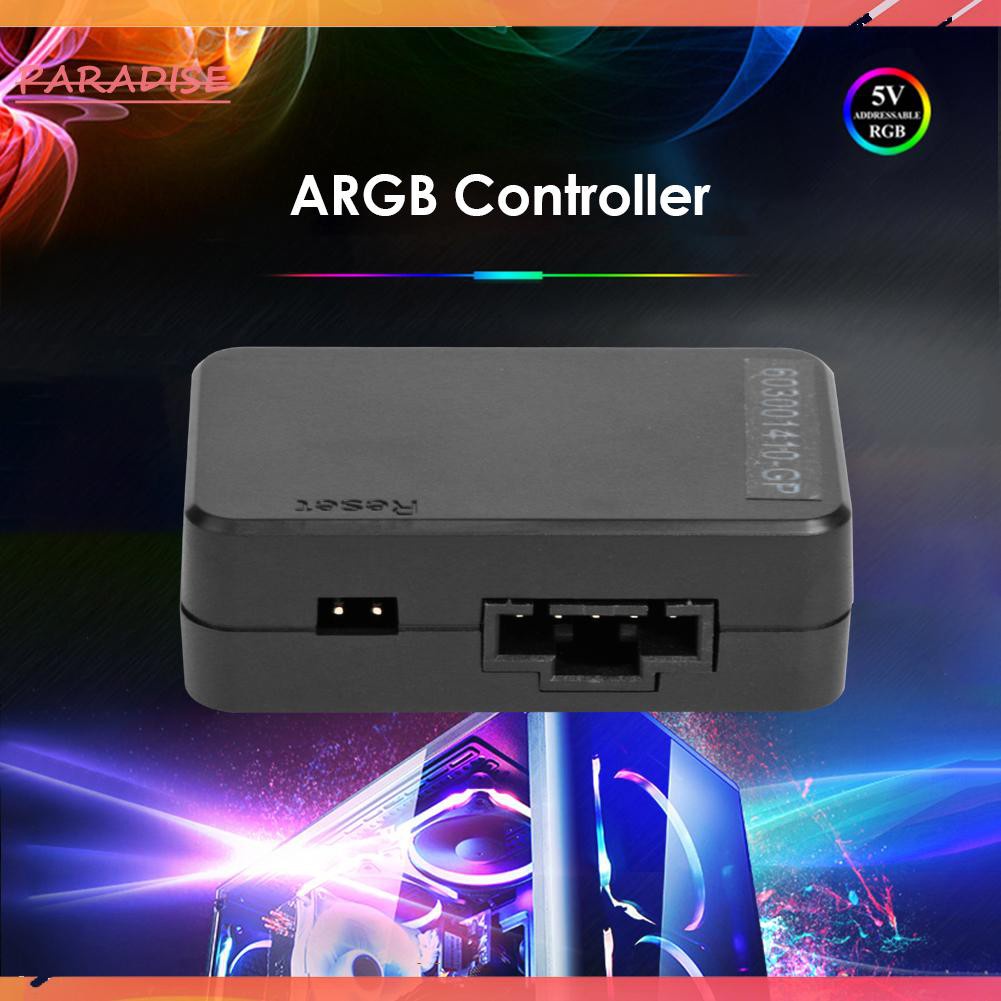 Paradise1 Cooler Master DC 5V SATA Power Supply Fan ARGB LED Controller for Chassis