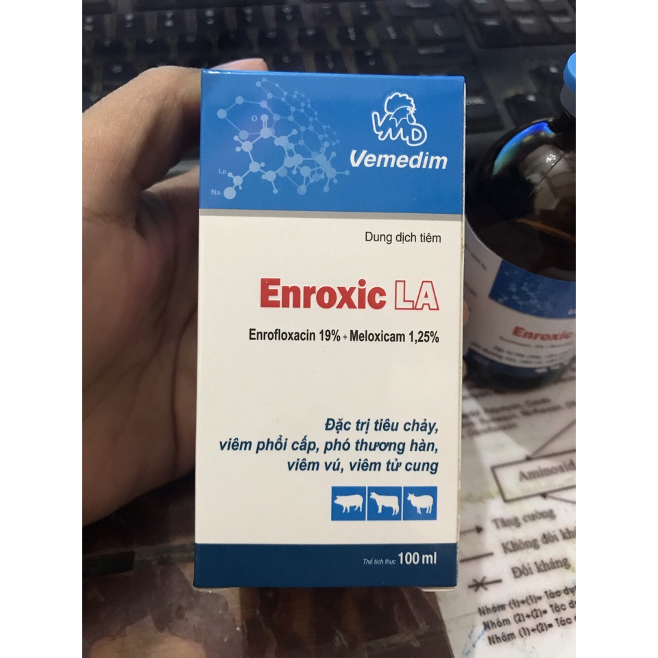 Vemedim ENROXIC LA - Đặc trị viêm phổi cấp, phó thương hàn, viêm vú, viêm tử cung.