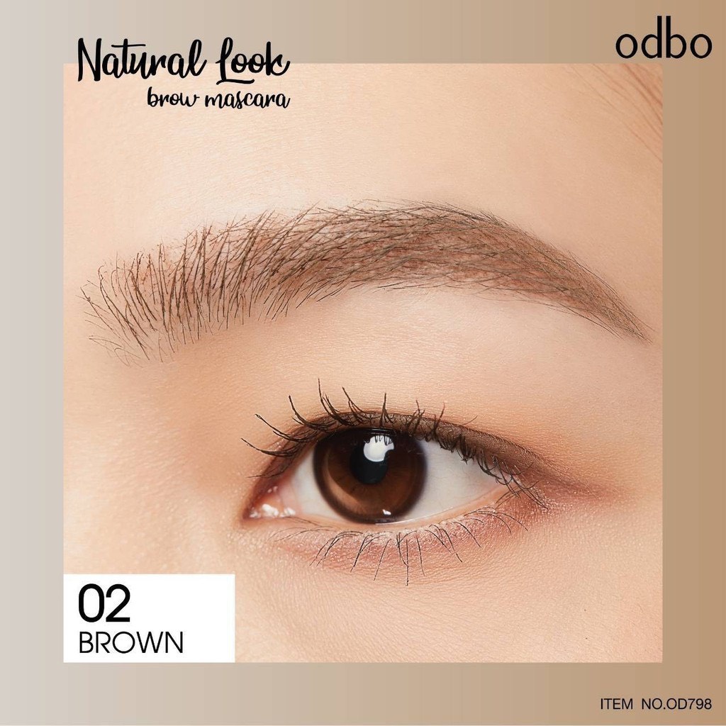 Mascara Chân Mày Odbo Natural Look Tông Nâu Tự Nhiên - Mascara Chân Mày Tông Nâu Tự Nhiên OD798 No.02