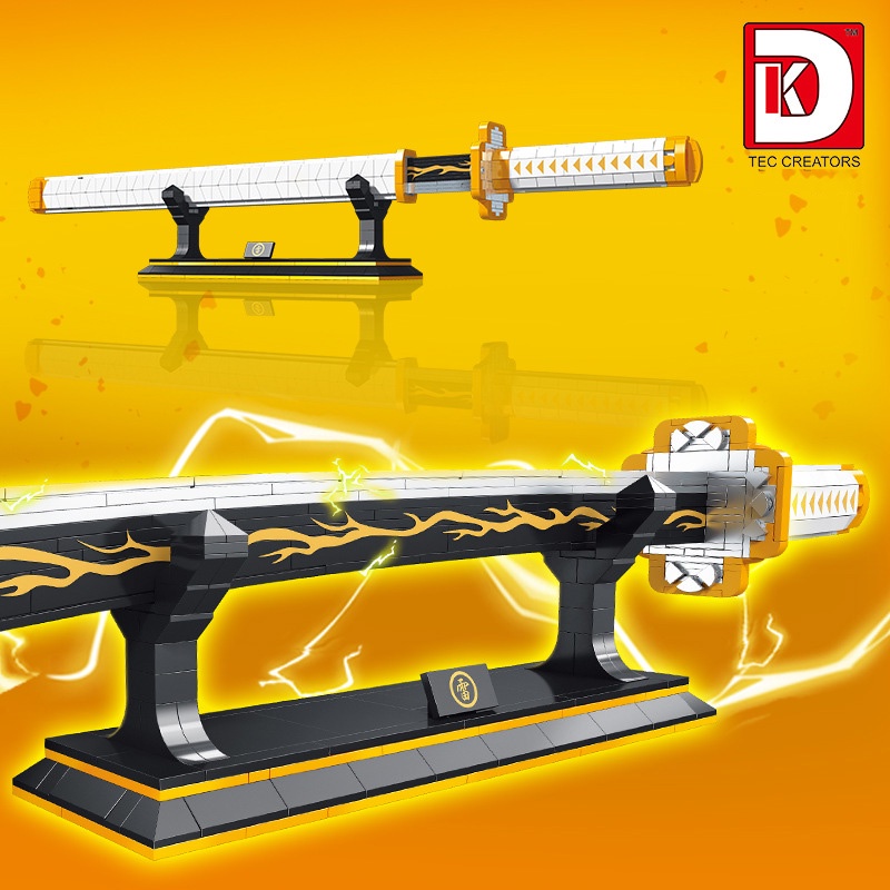 Đồ Chơi Lắp Ráp Kiểu LEGO Thanh Nhật Luân Kiếm Của Agatsuma Zenitsu Trong Demon Slayerr ModelDK1506 Với 956 Chi Tiết