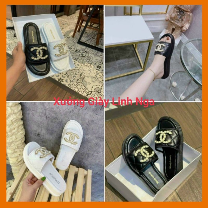 Dép Nữ Quai Ngang Dép Bánh Mì Đế PU Siêu Nhẹ Cực Êm Chữ X Ngọc Siêu Sang Chảnh Kèm Video Ảnh Thật