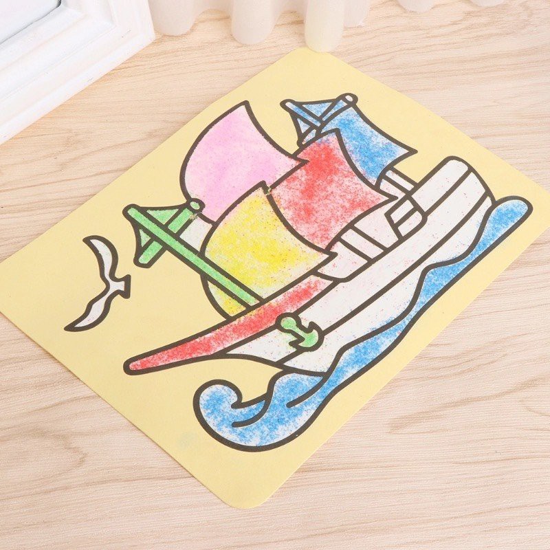Bộ 3 Tranh Cát Loại Lớn Cho Bé Tập Làm Họa Sỹ( 15x20cm)