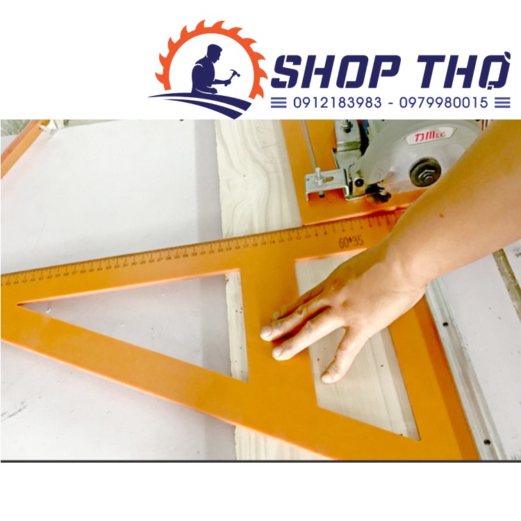 Thước eke cỡ lớn 650x380mm nhựa Bakelite