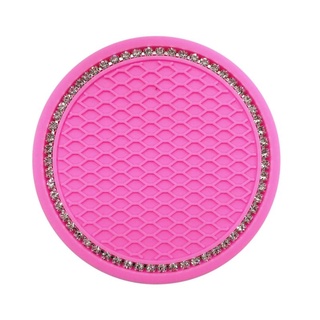 Bộ 2 Miếng Lót Cao Su Đính Đá Giả Kim Cương Chống Trượt Cho Giá Đỡ Chai Nước 7cm