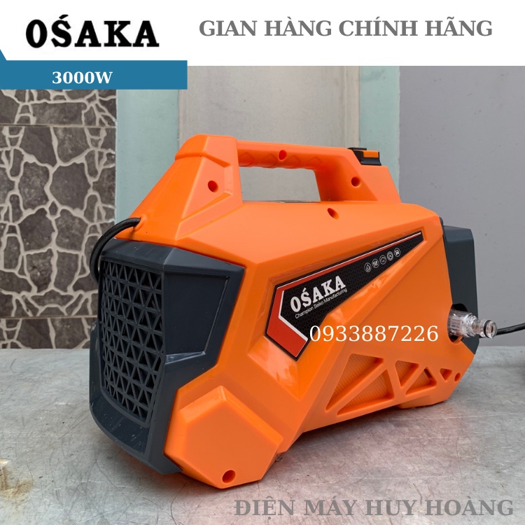 Máy rửa xe dây đồng 100% Osaka 3000w RS7 dây xịt dài 15m