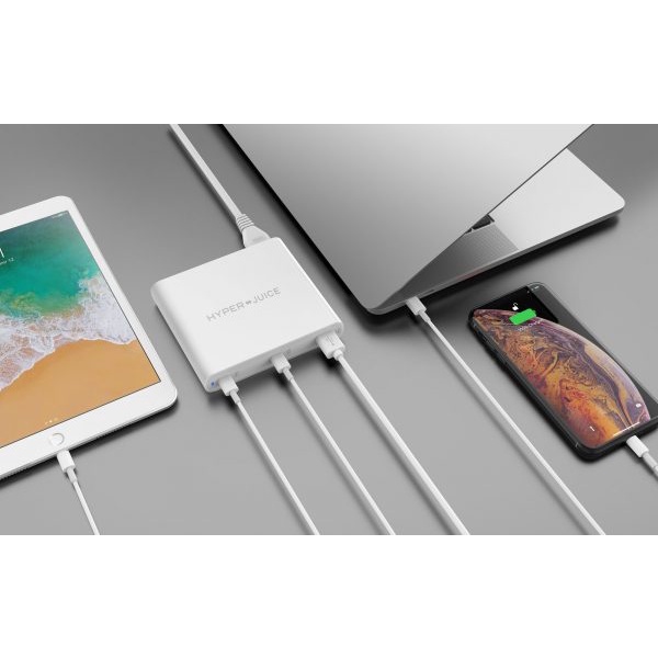 SẠC MACBOOK, SURFACE HYPERJUICE 87W DUAL USB-C /QC4.0 TÍCH HỢP USB-A QC3.0 – HJ-PD87