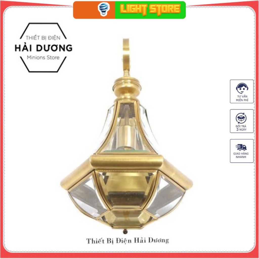 Đèn Gắn Tường Cao Cấp Đồng Nguyên Chất Trang Trí Cổ Điển - 6004- Đã bao gồm bóng công nghệ đánh bóng tráng men hiện đại