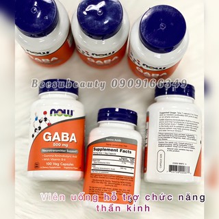 Now Food Gaba hỗ trợ chức năng thần kinh 500mg 100v