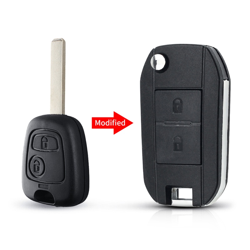 Bộ 2 Vỏ Bọc Chìa Khóa Điều Khiển Từ Xa Cho HU83 Blade for 307 107 207 407 C2 C3 Waterresi