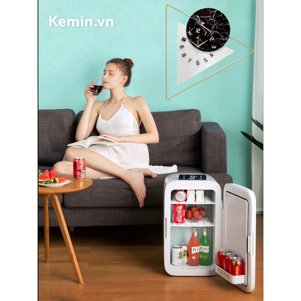Tủ lạnh mini KEMIN 25 Lít màu 3 SỌC [ có sẵn], Tủ đựng bảo quản mỹ phẩm